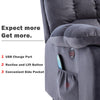 Electric Power Lift Riser Recliner Chair Sofa W/ Massage and Heat Armchair Grey
