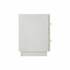 High Gloss White Bedside Table Cabinet 2 Drawers Matt Body Nightstand LED UK
