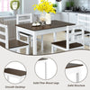 5PCS Kitchen Dining Table Set Modern Rectangular Breakfast Table and 4 Chairs