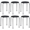 Set of 6 Stackable Dining Stools Portable Round Chairs Kitchen Breakfast Seating