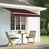 Outdoor Garden Awning Manual Canopy Patio Retractable Sun Shade Shelter400X300cm