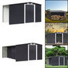 Garden 10x8 8x6 6x6 Metal Shed Outdoor Log Store Firewood Stacking Storage House