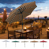 80 LED Garden Parasol 2.7M Sun Umbrella Solar Powered Chain Light Tilt Crank