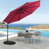 3M Banana Parasol Cantilever Umbrella Sun Shade Canopy Garden Outdoor w/ Base UK