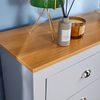 Chest of 6 Drawers Grey Wooden Bedroom Home Furniture Clothing Storage Sideboard