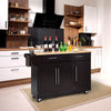 Kitchen Storage Trolley Cart Rolling Island Shelves Cupboard 3 Doors Cabinet Bar