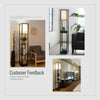 Floor Lamp Free Standing Wood 3-Tier Storage Shelf Reading Bedroom Living Room
