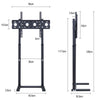 Elegant White Black TV Floor Stand Flat Panel Screen Adjustable TV Mount Bracket