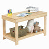 Wooden Kids Activity Table Building Block Table with Storage Removable Tabletop