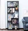 Tall Wooden Bookcase Modern Room Divider Display Storage Cabinet Shelving Unit