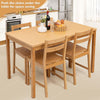 5-Piece Dining Set Bamboo Dining Table & 4 Chairs kitchen Furniture Waterproof