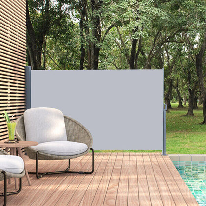 3Mx1.6M Retractable Side Awning Outdoor Garden Patio Privacy Divider Wall Screen