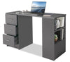 Large Computer Desk With Shelves & Drawers PC Writing Study Table Home Office