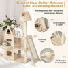 Multi-Layer Wooden Cat Tree 156cm Tall Cat Tower Modern Kitten Activity Center