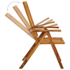 Folding Garden Chairs 8 pcs Solid Acacia Wood U8F4