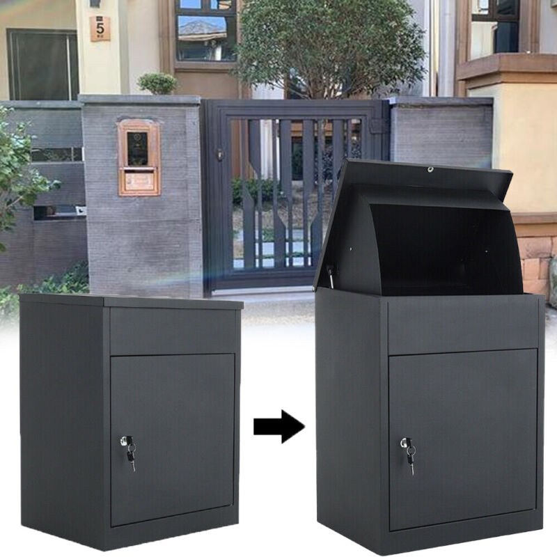 Drop Box Post Box Large Parcel Drop Box Lockable Outdoor Secure Letter Box Post Box Mail ...