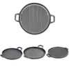 Non Stick Frying Pan Grill Skillet Reversible Griddle Plate Pan Hob BBQ Grill UK