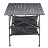 Folding Camping Table Portable Outdoor Garden Dining Picnic Fishing BBQ w/Basket
