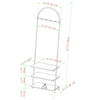 3 Tier Entryway Coat Rack Hall Tree Shelf Shoe Storage Stand Handbag Organiser