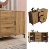 Wooden Sideboard with 2 Doors and 3 Drawers Buffet Storage Cabinet Cupboard