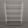 60/90CM Stackable Wire Storage Bin Rack Veg Fruit Snack Basket For Retail Shop