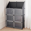 4 Tiers Plastic Storage Wardrobe Clothes Organizer Closet Cupboard Shoe Cabinet