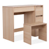 Dressing Table with Drawers, Mirror Stool Set Makeup Desk Vanity Table Bedroom