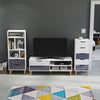 TV Cabinet Vintage TV Stand Console Table TV Unit Centre Table with Storage Cube