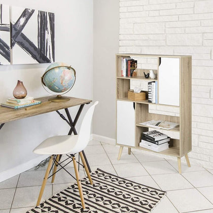 6 Cube Wooden Bookcase Shelving Storage Display Shelves Wood Unit Baskets