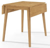 Small Solid Wooden Drop Leaf Dining Table and 4 Chairs Set in Oak Finish Kitchen