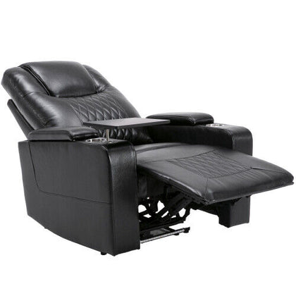 Electric Recliner Chair Lighting Gaming Home Theater Seating Leather Sofa QW