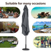 2x3m Rectangle Garden Parasol with Base Set Beach Umbrella Sun Shade Crank Tilt