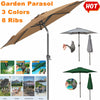Large Garden Parasol 3M 2.7M Outdoor Patio Umbrella Sun Shade Canopy Tilt Crank