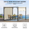 3Mx3M Outdoor Retractable Roof Steel Gazebo Canopy Pergola SunShade Party Tent