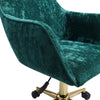 Home Office Swivel Chair Crushed Velvet Padded Armchair Chrome Leg Adjustable