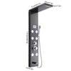 Modern Thermostatic Shower Panel Column Tower & 3 Body Jets Twin Head Shower UK