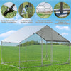 Large Spire-Shaped Chicken Coop Galvanized Metal Hen House Ducks Walk-in Pen Run