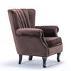 Ribbed Cocktail Wing Back Chesterfield Queen Anne Armchair Accent Tub Chair Sofa