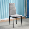 Set of 2 Grey Fabric Dining Chairs and Dining Table Set Home Kitchen Dining Room