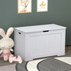 Large White Wooden Toy Box Kids Room Bedroom Storage Organiser Chest Lid Ottoman