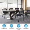 5PCS Office Guest Chairs Stackable Meeting Room Chairs Conference Mesh Chairs