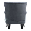 Upholstered Wing Back Chesterfield Sofa Velvet Button Tub Chair Scallop Armchair