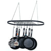 UK Metal Ceiling Hanging Pot Saucepan Pan Hanger Kitchen Storage Rack With Hooks