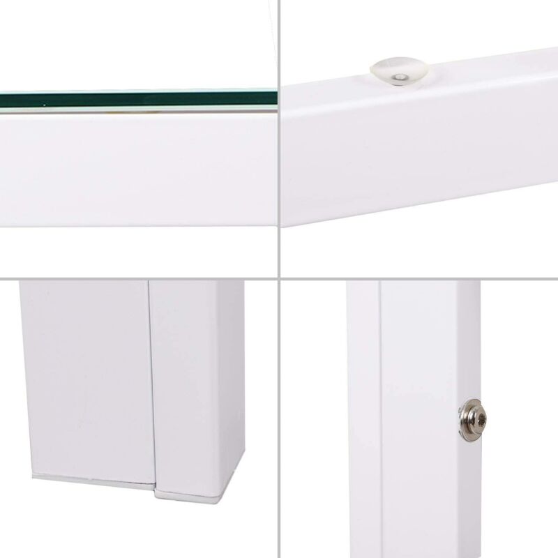 75cm White Small Square Dining Table and 4 Chairs Set Kitchen Dinner Cafe Decor