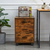 Office Filing Cabinet Mobile Under Desk File Storage Cupboard w/ Drawers Wheels