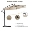 3M Garden Sun Parasol Umbrella Outdoor Adjustable Cream Round Top