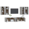 6 Piece TV Cabinet Set Grey Sonoma Engineered Wood E2K2