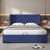 Upholstered bed Double Bed Frame Velvet Storage Bed w/ Hydraulic Functional QW