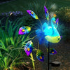 Outdoor Garden Solar Wind Spinner LED Light Peacock Sculpture WindMill Stake