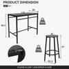Industrial 5 Pieces Dining Table Chair Set Bar Table and 4 Stools Set Kitchen
